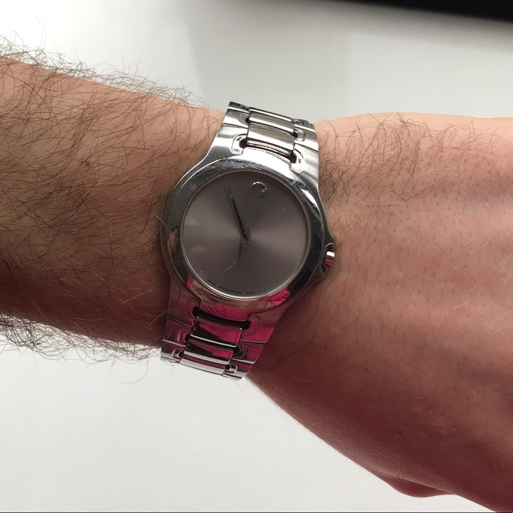 Unisex Sterling Silver Movado Watch